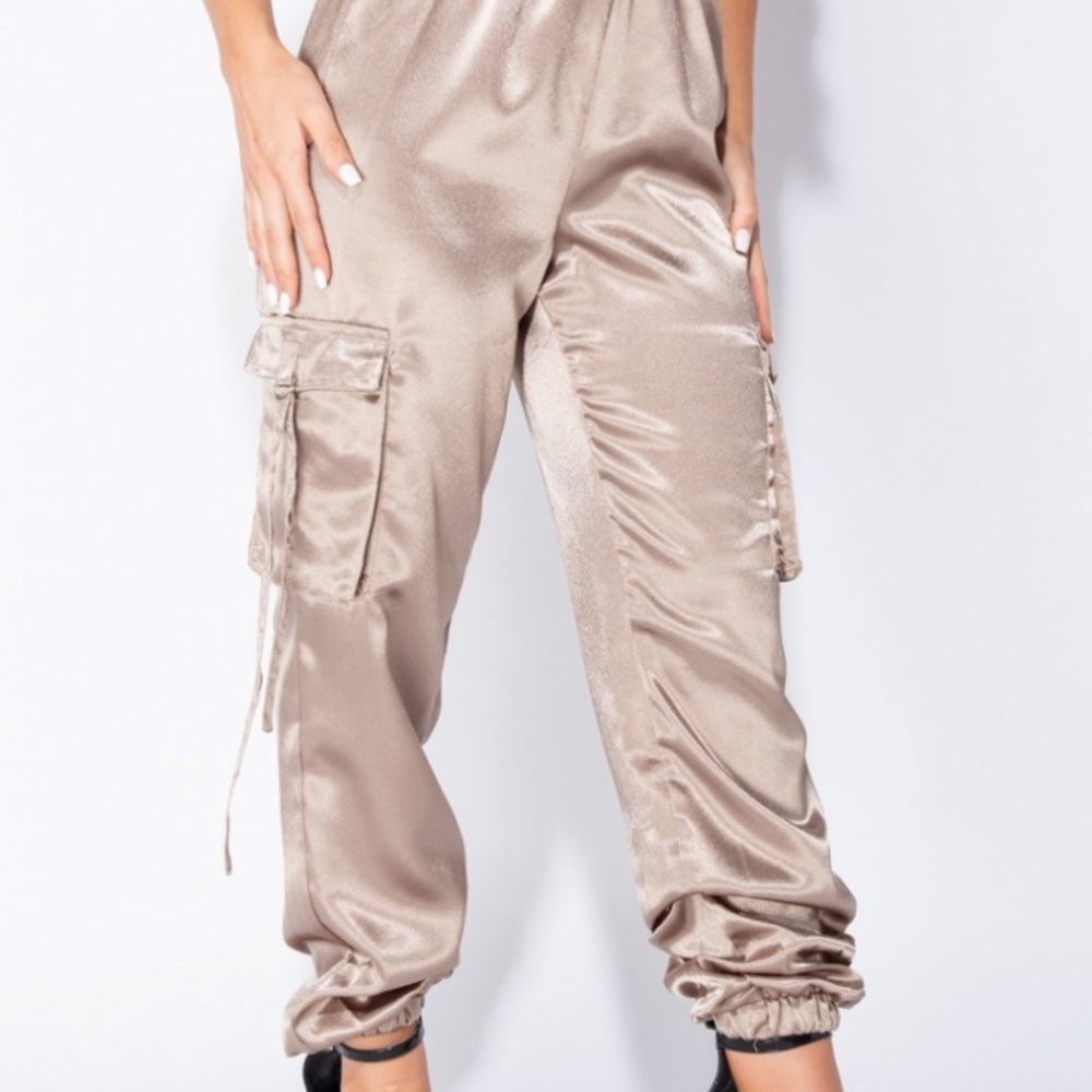 HP Mocha Satin Pocket Utility Trouser - Picture 6 of 10